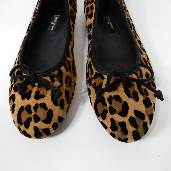PAUL GREEN Ursula Ballet Flats Size US 6 Sisal Leopard Velvet Bow NEW $398 - Picture 4 of 14